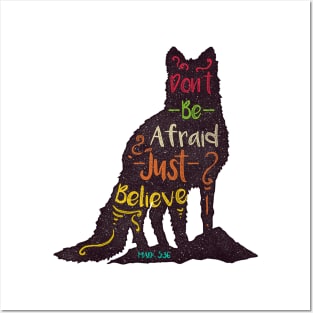 Fox silhouette with motivational words of wisdom Posters and Art